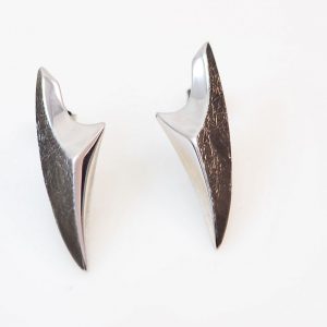 Rhodium silver earrings