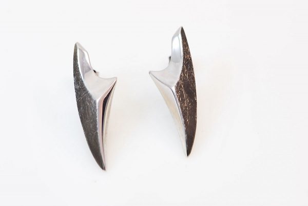 Rhodium silver earrings
