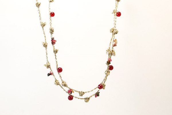 Handcrafted Necklace with Garnet