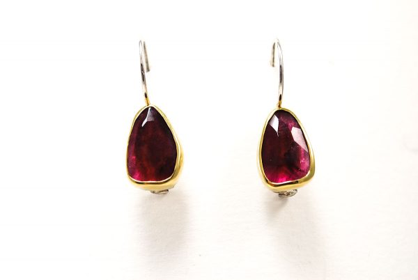 Silver & 18 ct Gold Earrings