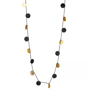 Two tone disc Necklace