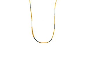 Thin Necklace with cord  Golg plated