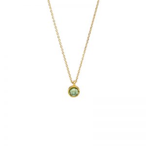 Gold pendant with  Green Tourmaline