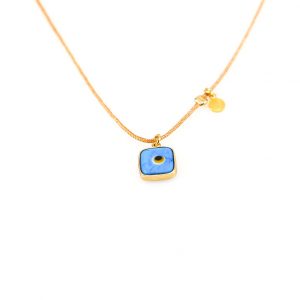 Silver gold plated  evil eye necklace