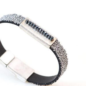 Silver bracelet with Hematite