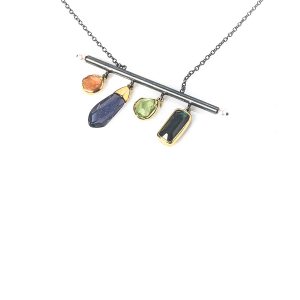 Silver & 18 ct Gold Necklace