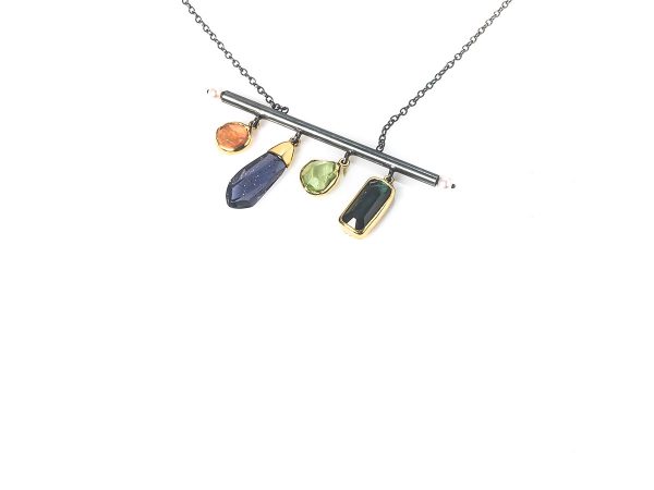 Silver & 18 ct Gold Necklace
