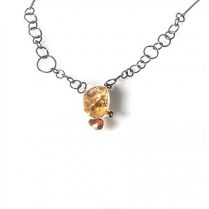 Silver & 18 ct Gold Necklace