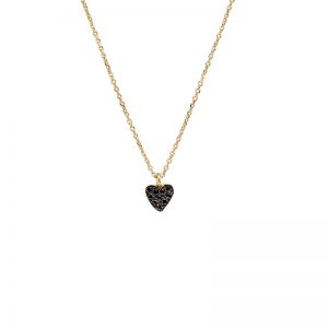 Gold  tiny heart  pendant with  zirgon