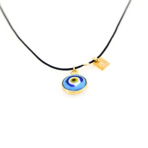 Silver gold plated  evil eye